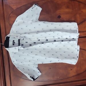 Jared Lang bull terrier dog button up mens extra large shirt